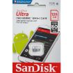 תמונה של כרטיס זיכרון SanDisk Ultra microSDHC 128GB SDSQUNR-128G-GN6MN בצבע ירוק