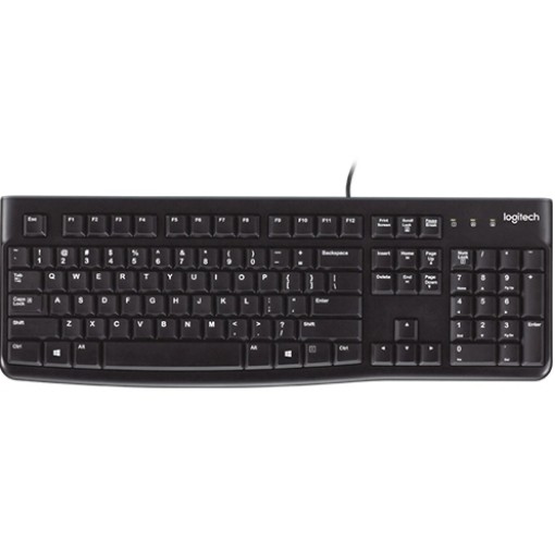 תמונה של מקלדת Logitech K120 USB בצבע שחור