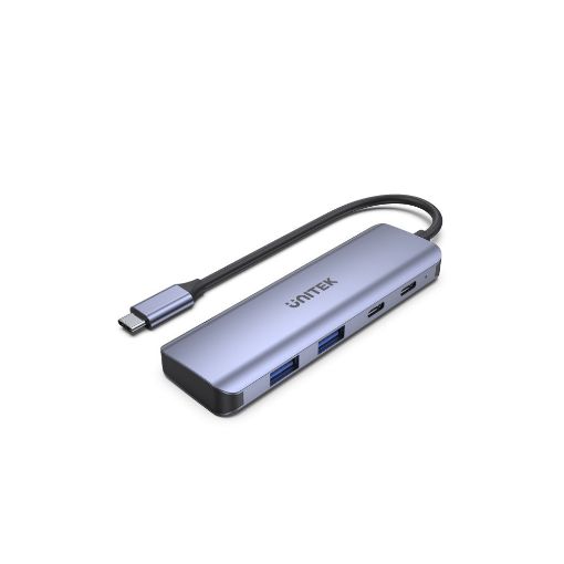 תמונה של האב USB-C Unitek uHUB Q4 Next 4 ב-1 בצבע שחור