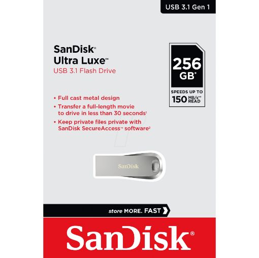 תמונה של זיכרון נייד SanDisk Ultra Luxe USB 3.1 - דגם SDCZ74-128G-G46 - נפח 128GB