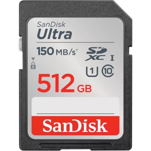 תמונה של כרטיס זיכרון SanDisk Ultra SDXC UHS-I Class-10 - דגם SDSDUNC-512G-GN6IN - נפח 512GB