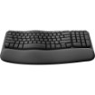 תמונה של מקלדת Logitech Wave Keys Wireless Ergonomic Keyboard בצבע גרפיט
